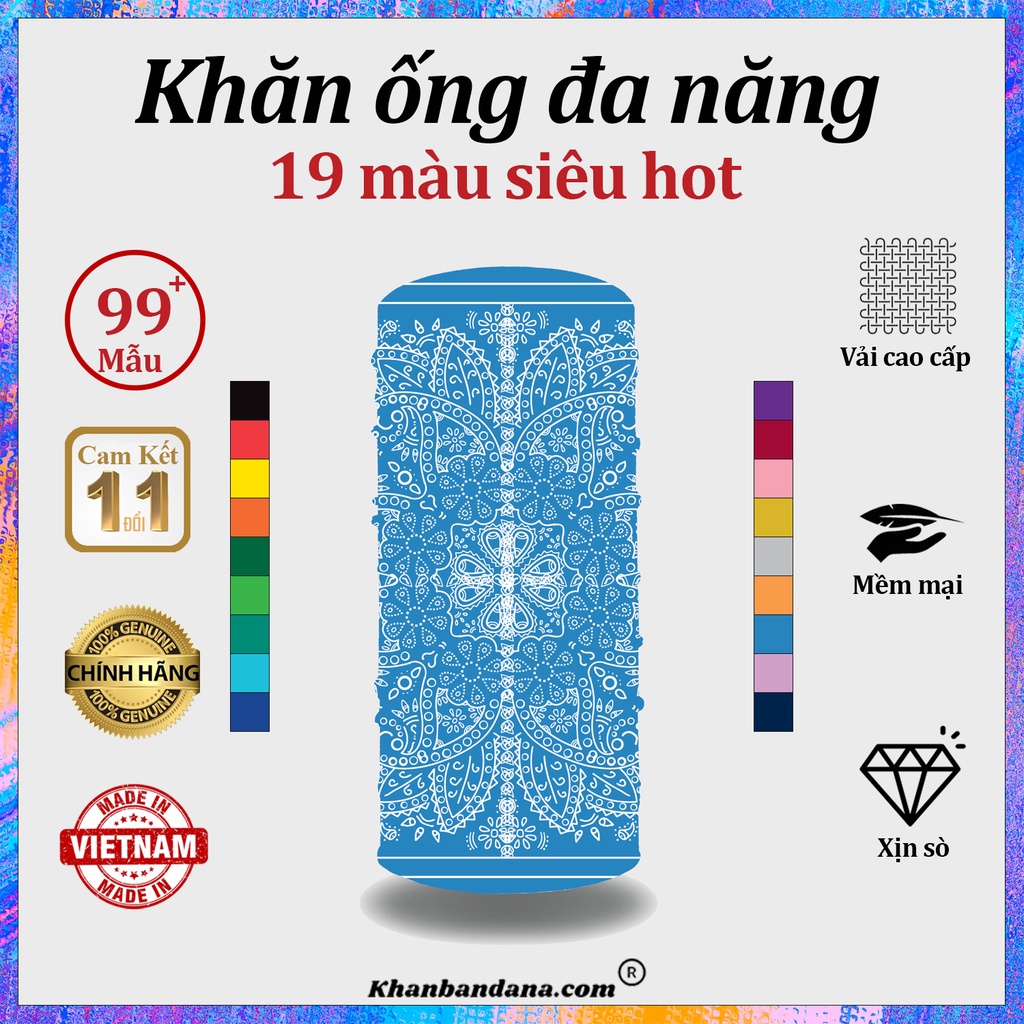 Khăn Ống Quàng Cổ Cho Bé 19 Màu - Khăn ống đa năng đi nắng, đi phượt, bịt mặt nam nữ - XỊN SÒ ĐỘC LẠ