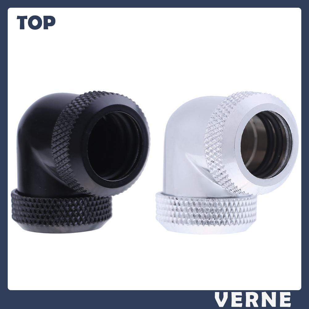 Đầu Nối Ống Nước 90 Độ 14mm Od G1 / 4 Cho Pc