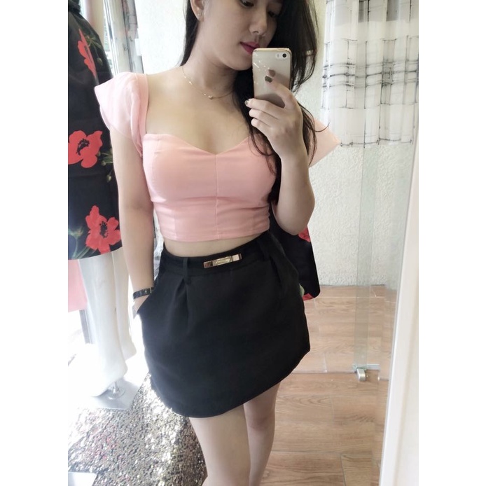 Chân váy nâu chữ A vạt ngắn dài đầm size M - ẢNH CHỤP THẬT