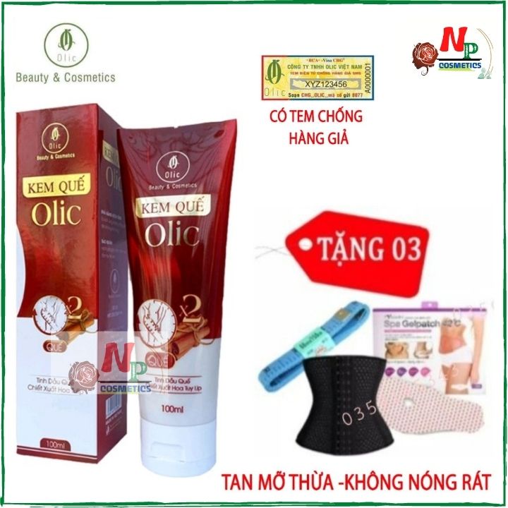 Combo Kem tan mỡ bụng gừng quế Olic - Tặng kèm đai nịt và 5 miếng dán tan mỡ bụng - đánh bay mỡ thừa hiệu quả