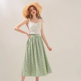 Chân váy dài dập hoa dáng xòe nữ Air Space 2020122007