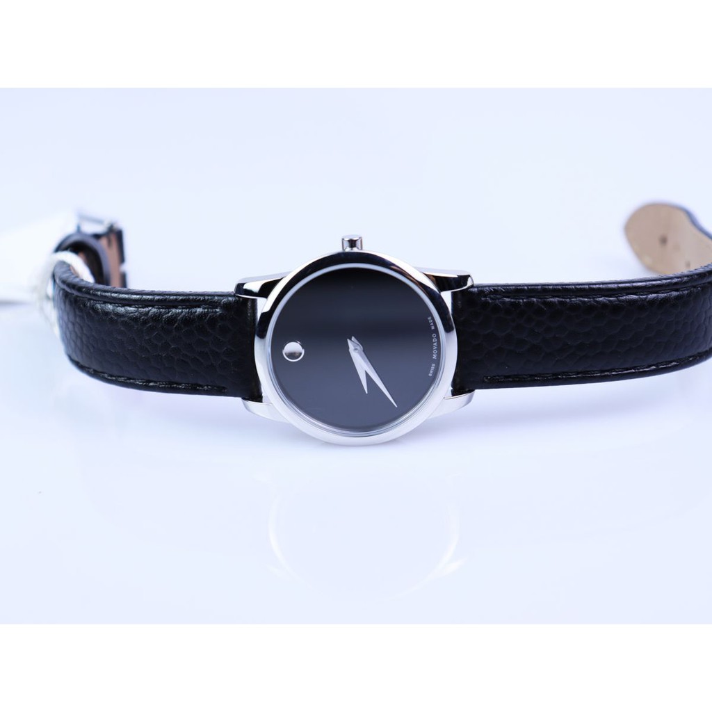 Đồng hồ Nữ Movado Chính Hãng dây da đen