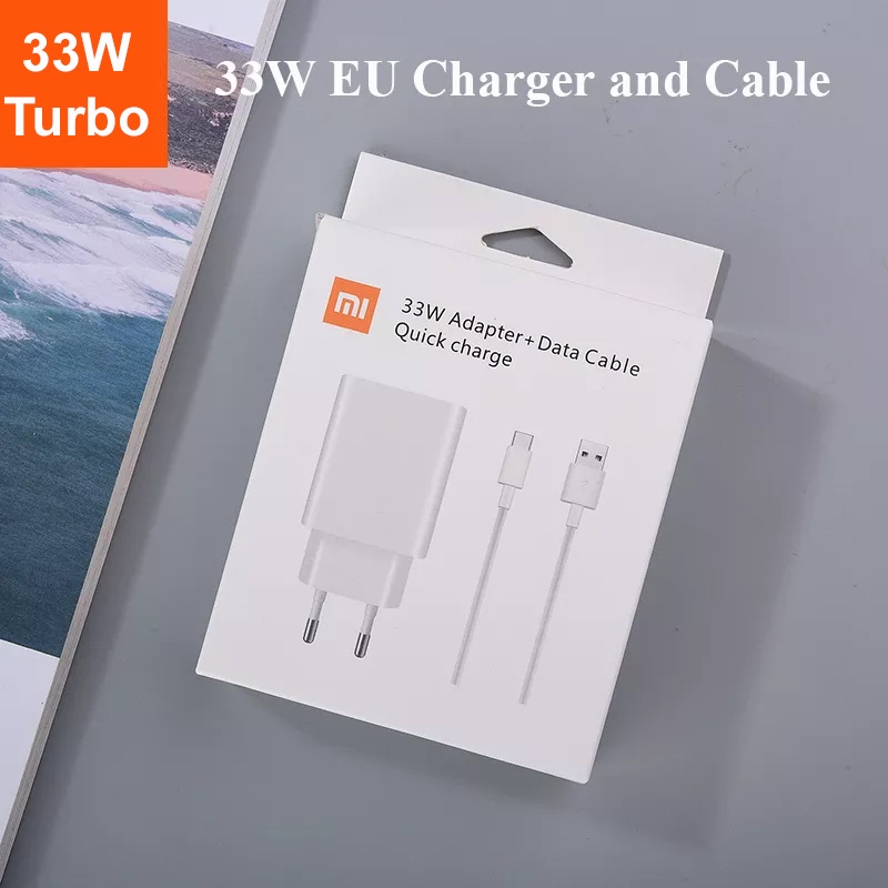 Bộ củ sạc nhanh Xiaomi 33W Mi Turbo Charge 4.0 mã Xiaomi MDY-11-EZ - Zin hãng bóc máy Mi 10 10T 11 Lite POCO X3 X4 NFC