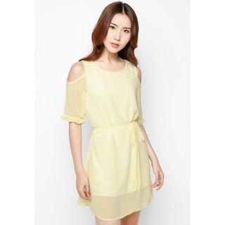 Đầm suông tay cutout -