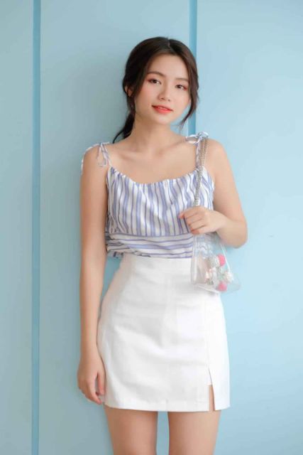 Chân váy chữ A kaki xẻ vạt có quần trong - M32 | BigBuy360 - bigbuy360.vn