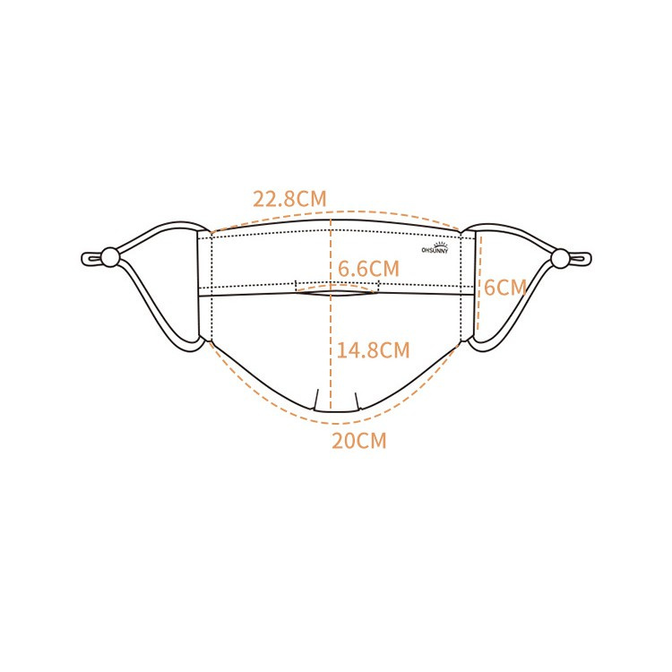 OhSunny Khẩu trang chống nắng bảo vệ khuôn mặt toàn diện thoáng khí thời trang