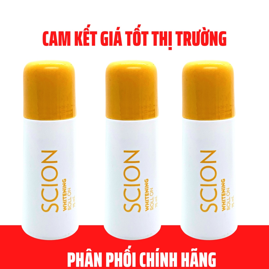 Lăn Khử Mùi Scion Whitening Roll On-  Lăn Ngăn Mùi Không Gây Ố Vàng Áo - 75ml