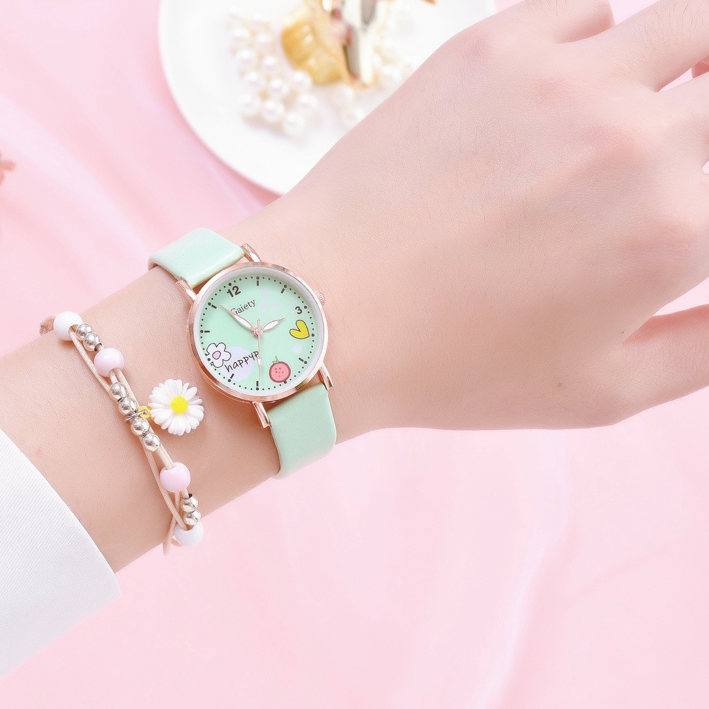 Đồng hồ nữ thời trang Gaiety TE37 thiết kế dễ thương đồng hồ đeo tay học sinh món quà ý nghĩa giá siêu rẻ