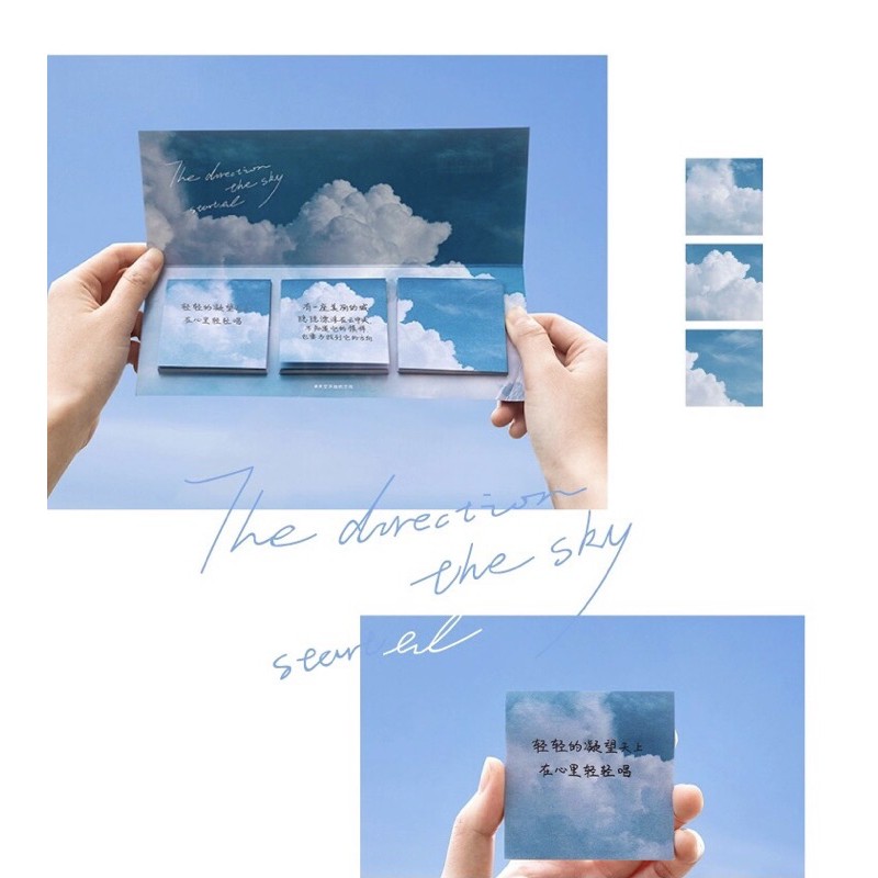 SET GIẤY NOTE BẦU TRỜI