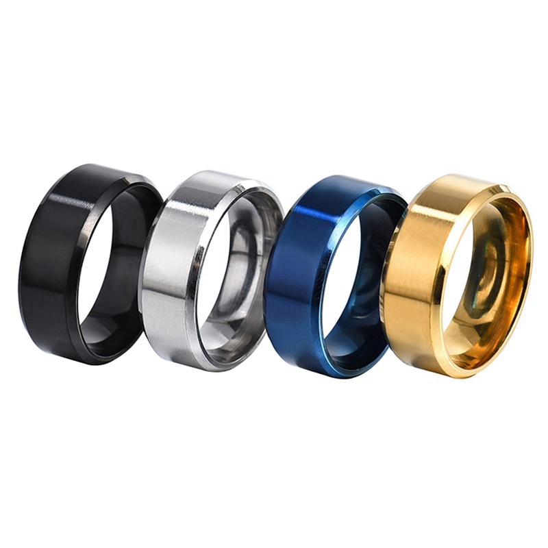 Nhẫn inox 8mm thời trang dành cho nam và nữ