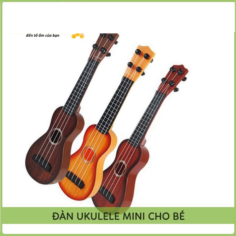 Đàn Ukulele Mini, Đàn Guitar Mini Món Quá Ý Nghĩa Mẹ Tặng Bé, Tặng Kèm Vỏ Đựng Xịn - ĐGD