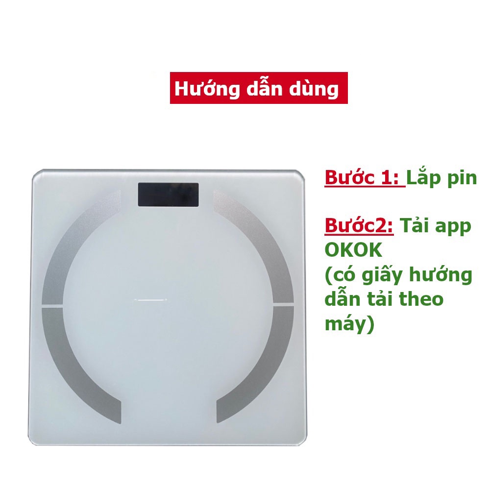 Cân Điện Tử Sức Khỏe Thông Minh Có APP 🌸FREESHIP🌸 Theo dõi cân nặng cho người giảm cân