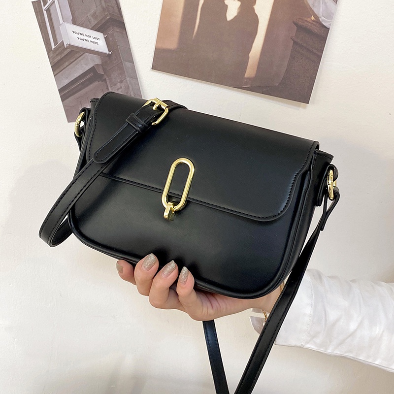 Túi Đeo Vai Bằng Da Pu Màu Trơn Thời Trang Cho Nữ