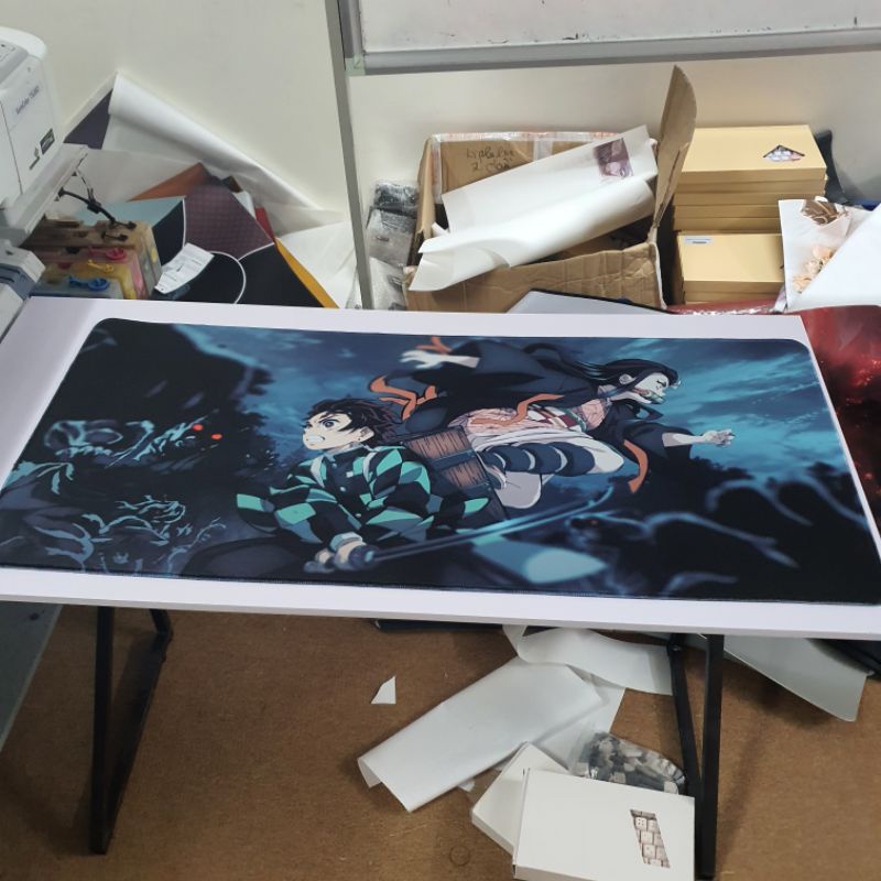 Lót chuột Kimetsu No Yaiba 90x40cm dày 3mm siêu đẹp
