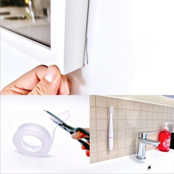 Băng dính ma thuật 2 mặt / Băng keo trong Nano kháng nước dính trên nhiều chất liệu M&amp;G / Băng dính thổi bong bóng