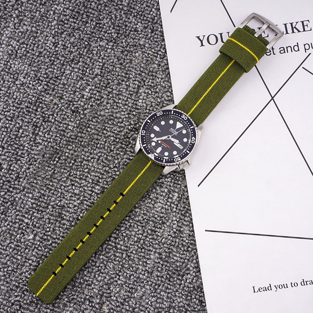 Dây Đeo Đồng Hồ Bằng Nylon Bện 18mm 20mm 22mm 24mm Tháo Gỡ Nhanh Có Khóa Kim Loại Màu Đen Dành Cho Nam Nữ