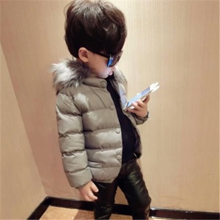 Áo phao cổ lông cho bé trai/gái