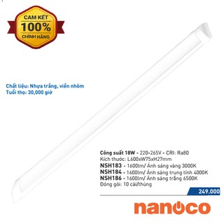 Đèn led bán nguyệt nanoco 18w - nsh183, nsh184, nsh186