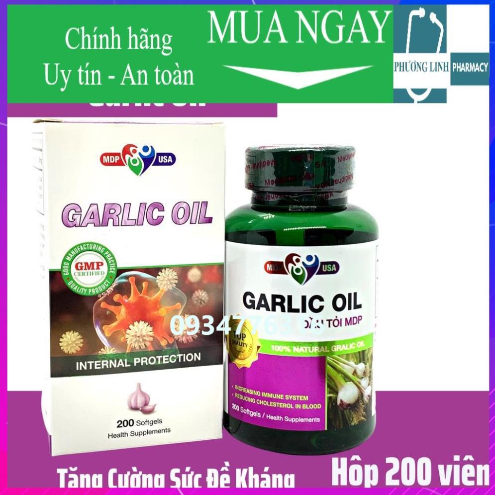 ✅ Viên Dầu Tỏi Tinh Chất, Tăng Cường Sức Đề Kháng - DẦU TỎI MDP- Hộp 200 viên