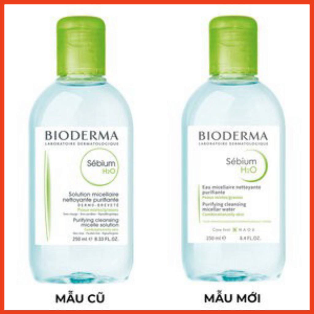 [CHÍNH HÃNG] Nước tẩy trang Bioderma cho da hỗn hợp, da nhờn Sebium H2O ( 100ml - 250ml - 500ml )