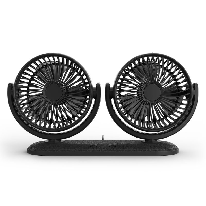 Quạt Làm Mát Hai Đầu 5V2A 360 Độ Cho Xe Hơi° Phụ Kiện Xoay Phía Trước / Sau Cho Xe Hơi