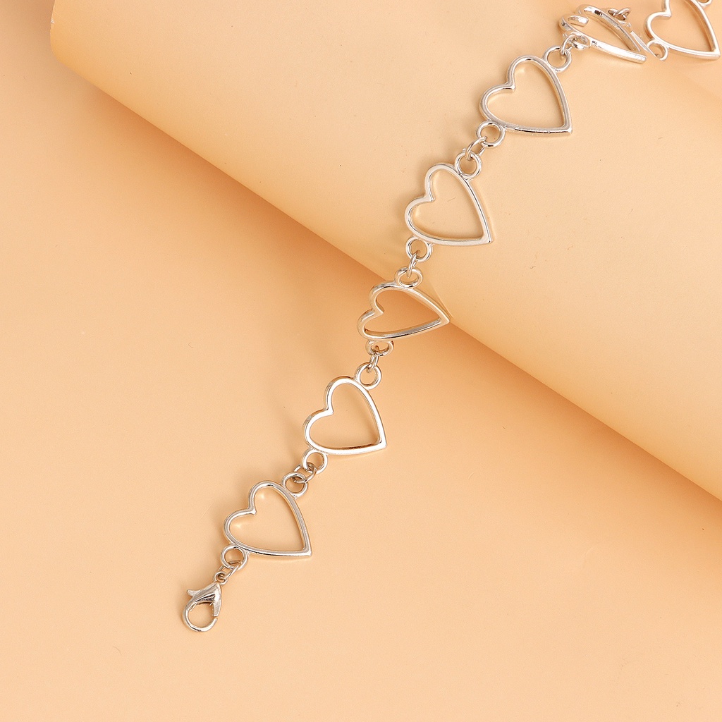 (0737) Vòng Cổ Choker Chuỗi Trái Tim Cá Tính Hàn Quốc