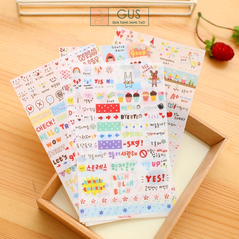 Hình dán sticker in ký tự chữ Gusshop (lẻ 1 tấm)