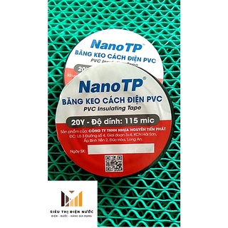 Cuộn băng keo cách điện nano 10y, 20ya - trắng, đen