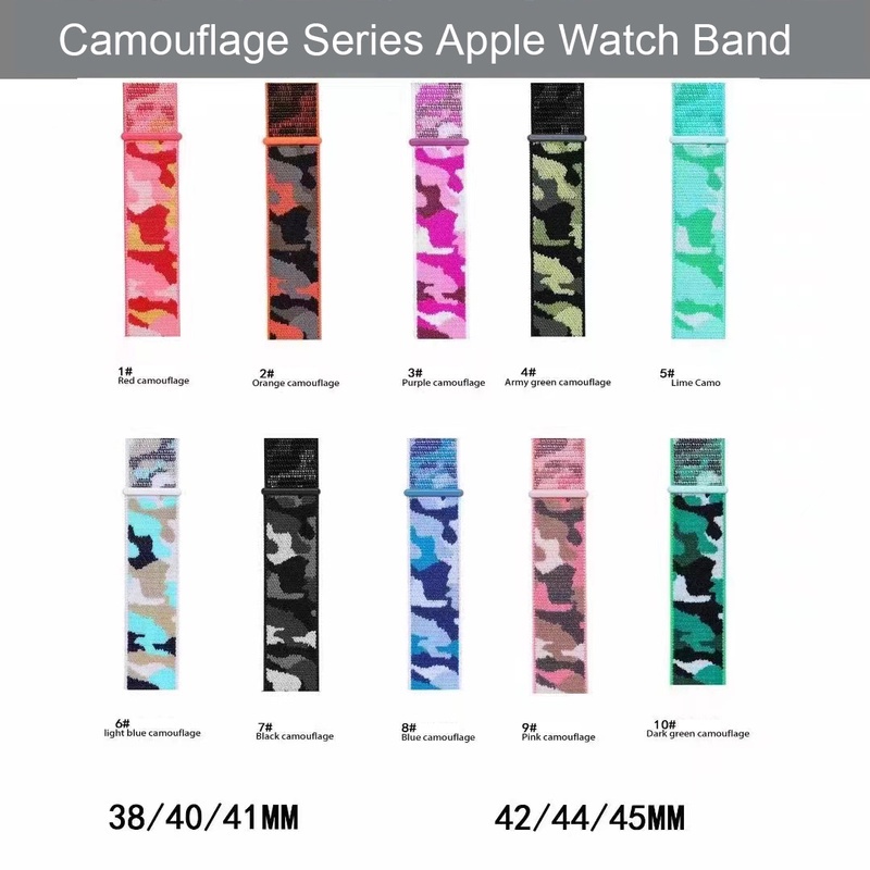 Dây Đeo Nylon Họa Tiết Rằn Ri Cho Đồng Hồ Thông Minh Apple watch 45mm 41mm 44mm 40mm 42mm 38mm iwatch series 4 3 5 6 7