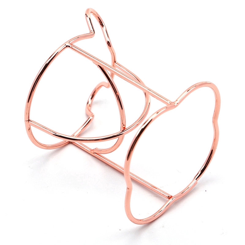 (Hàng Mới Về) Giá Đỡ Mút Trang Điểm Bằng Thép Không Gỉ Thiết Kế Tai Gấu Dễ Thương