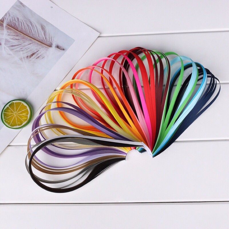 ☘️Giấy quilling túi lớn 260 sợi 26 tông màu, giấy quilling loại 1 giá rẻ☘️