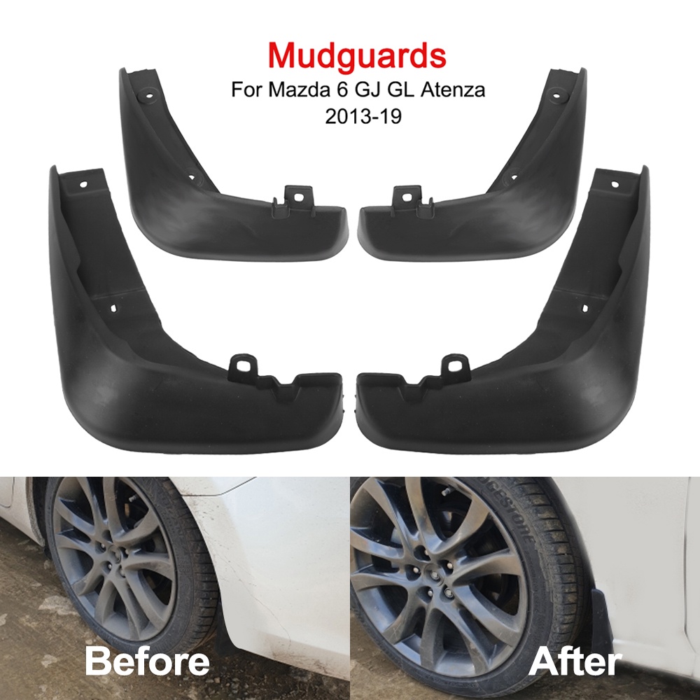 FENDER Set 4 tấm chắn bùn trước sau bằng ABS cho Mazda 6 GJ GL Atenza 2013-2019