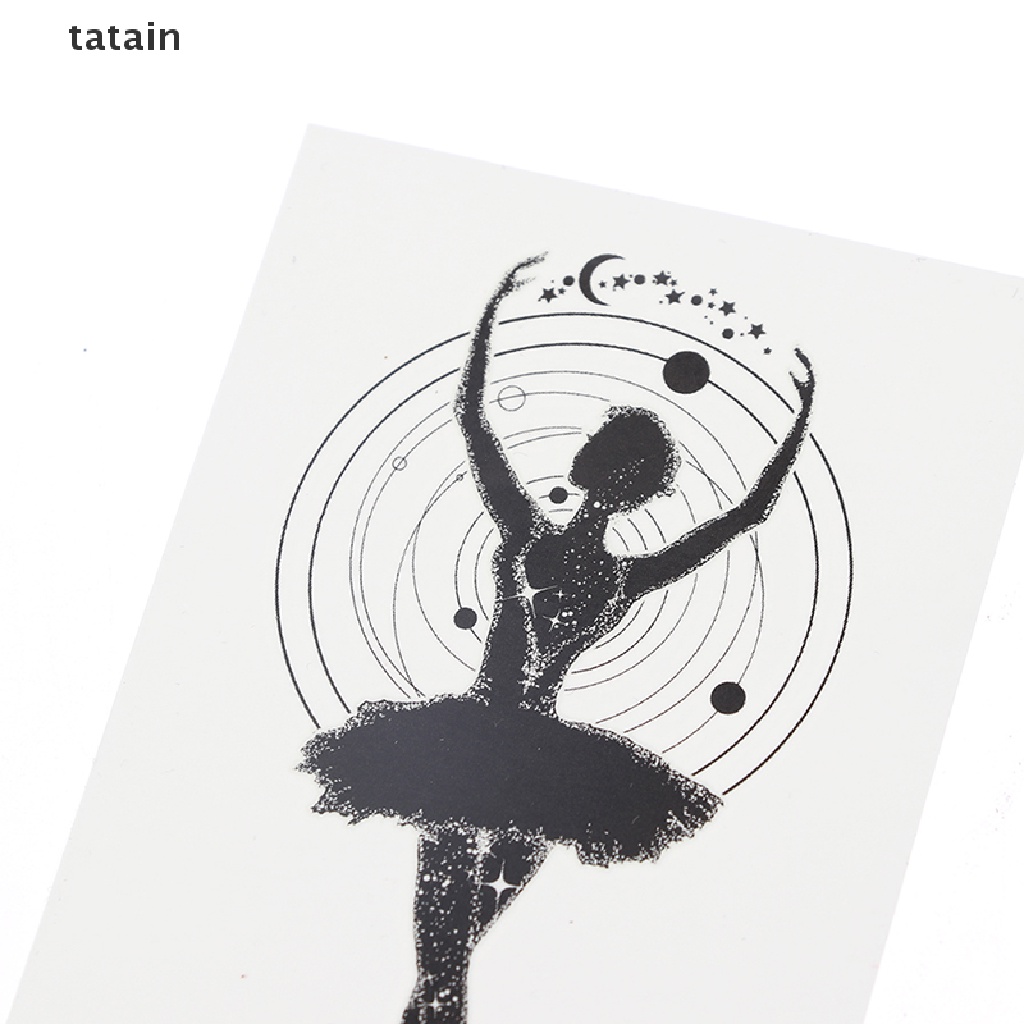 [TAT] Geometric Planet Women Temporary Tattoo Sticker Flower Arm Body Tattoo Sticker CVX