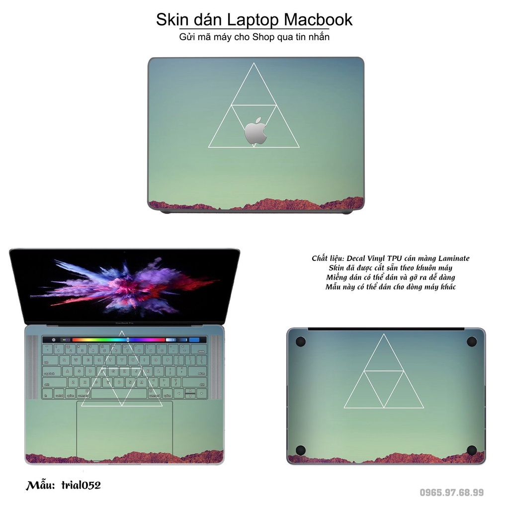 Skin dán Macbook mẫu Đa giác (đã cắt sẵn, inbox mã máy cho shop)
