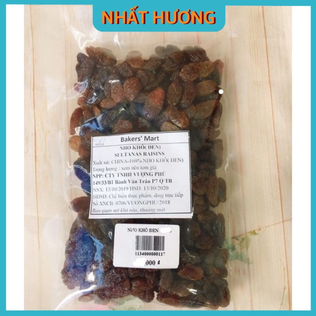 Nho Khô Đen 1kg- Giao Thương Hiệu Ngẫu Nhiên