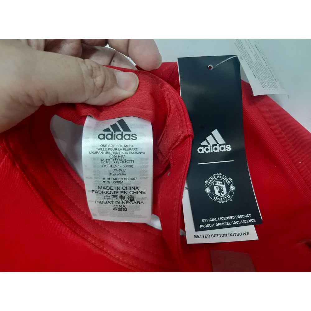 Nón Manchester United 2021 2022 home red cap hat Adidas GU0112 cầu thủ bóng đá