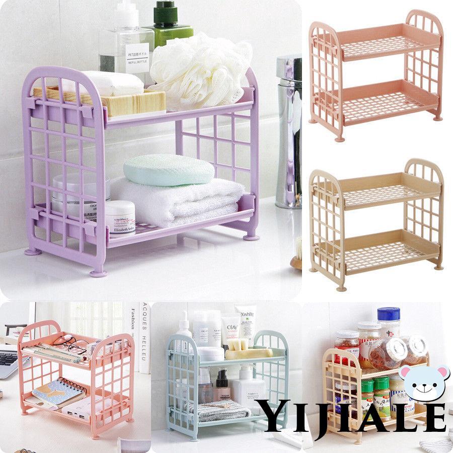 Giá nhựa 2 tầng đựng đồ dùng nhà tắm