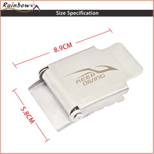 Khóa Cài Thắt Lưng Bằng Thép Không Gỉ Tháo Lắp Nhanh Cho Bình Dưỡng Khí 5cm