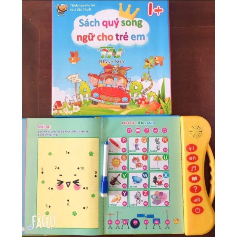 TẶNG PIN VÀ BÚT]SÁCH NÓI SONG NGỮ ANH VIỆT HÀNG VIỆT NAM