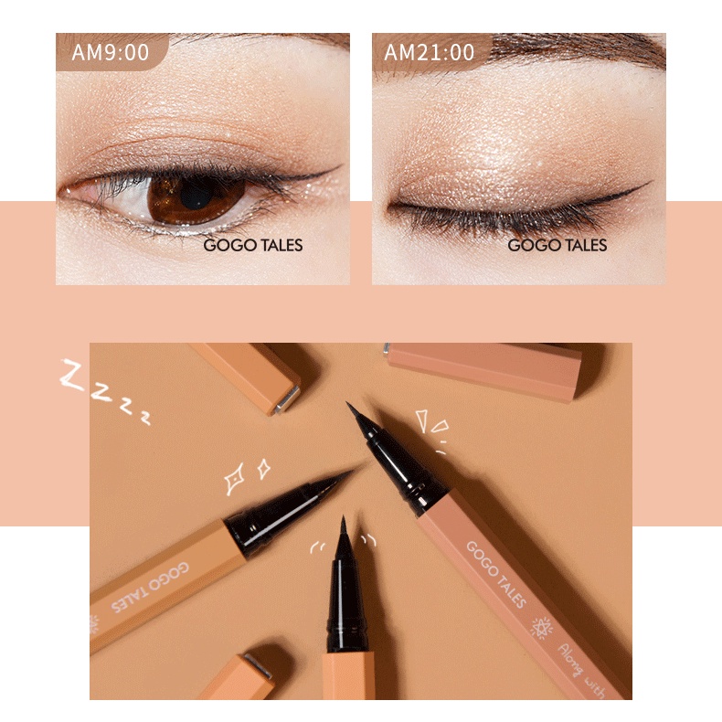 Bút kẻ mắt nước GOGO TALES chống nước cho người mới tập trang điểm Nội Địa Trung