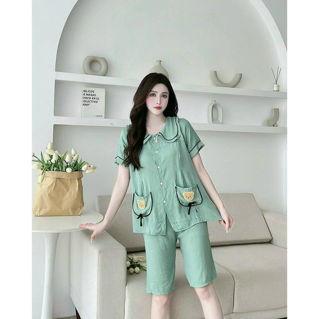 Đồ Bộ Bầu Cộc Tay Kết Hợp Sau Sinh Mùa Hè M753 Mom and Baby