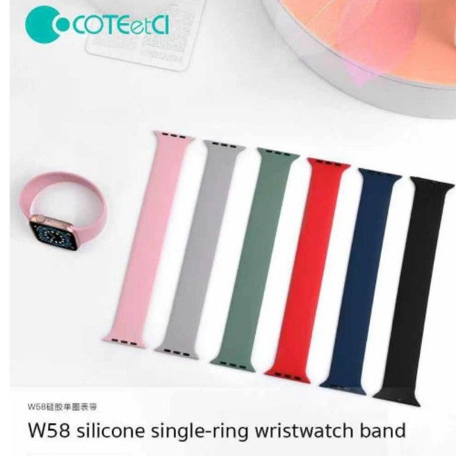 Dây đeo Silicone Solo loop cho Apple Watch chính hãng COTEetCI không móc khoá