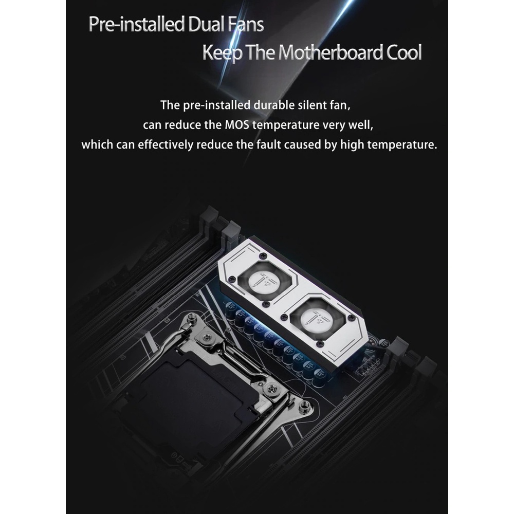 Mainboard huananzhi X99 TF-Q. Bo Mạch Chủ X99 TF-Q, LGA 2011-3 E5 V3 V4, ATX. Hàng mới 100%. BH 12T