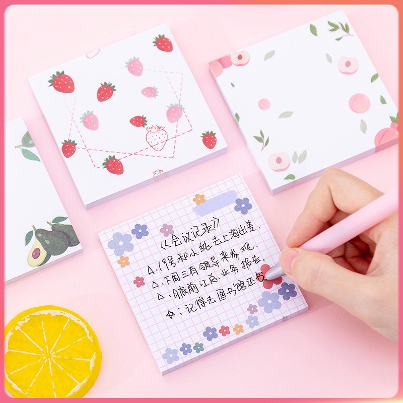 Giấy Note ghi chú họa tiết hoa nhỏ xinh xắn cho nữ