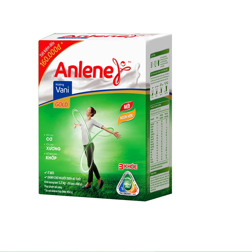 Sữa bột Anlene Gold Movepro Vani 1,2 Kg