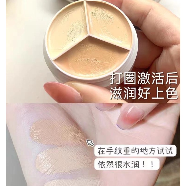 Bảng Kem Che Khuyết Điểm Ba Màu Che Phủ Đốm Mụn Và Mụn Làm Mịn Da 15G