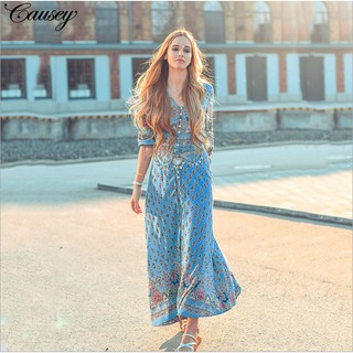 Đầm Maxi Boho Vintage - Váy maxi cao cấp