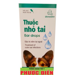 Thuốc nhỏ tai Vemedim 10 ml - Thuốc nhỏ tai cho chó, mèo (5 hộp/đơn)