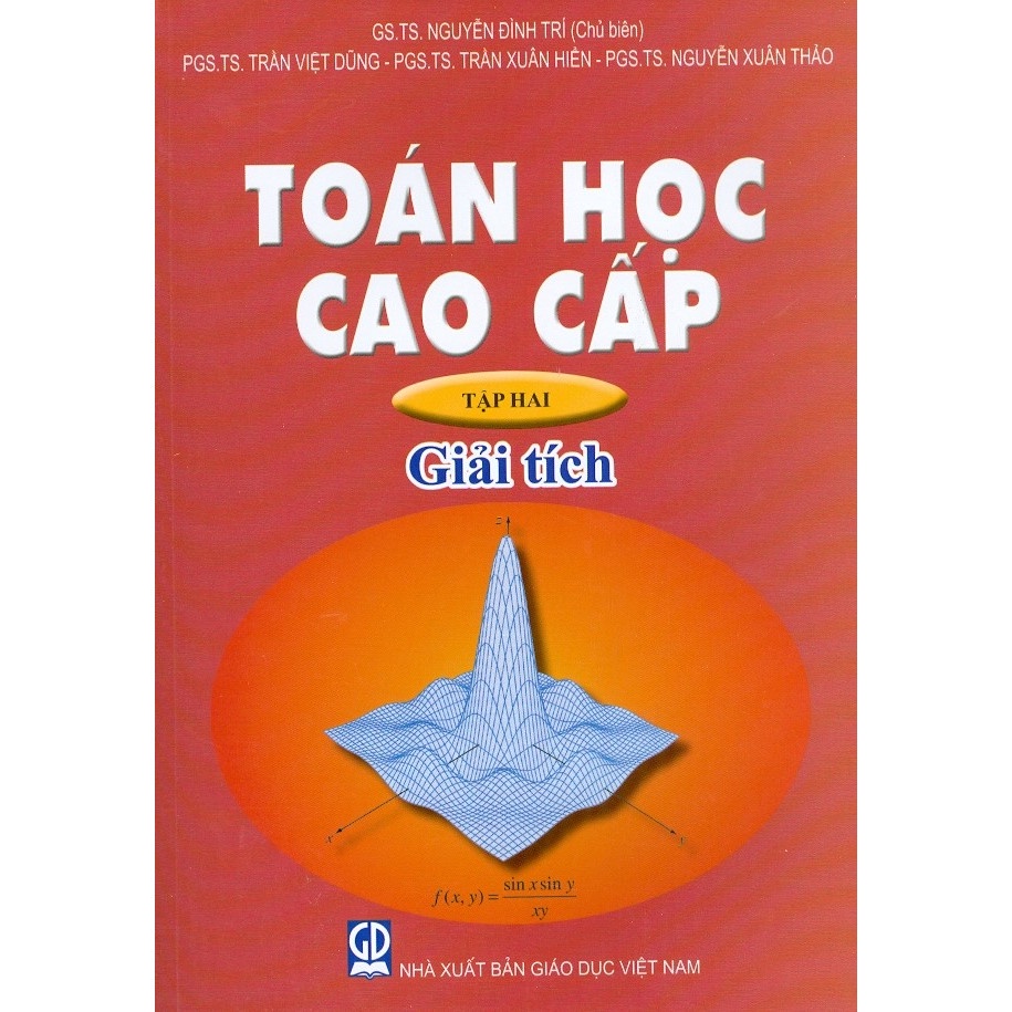 Sách Toán Học Cao Cấp Tập 2: Giải Tích (khổ to màu đỏ)