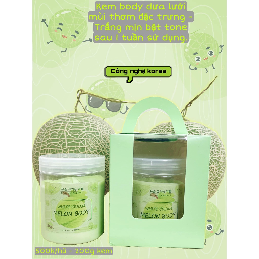 🍈🍈🍈 Body Dưa Lưới - Siêu trắng - Siêu thơm 🍈🍈🍈